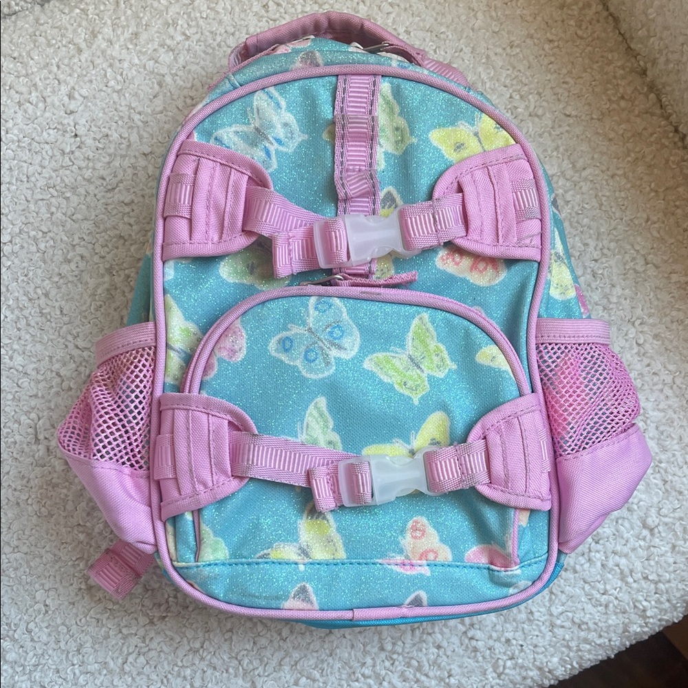 Pottery Barn Kids Pink and Blue Butterfly Mini Backpack